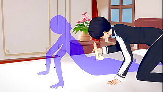 Sword Art Online Yaoi - Kirito Handjob and anal with creampie - Sissy crossdress Japanese Asian Manga Anime Film  Game Porn Gay